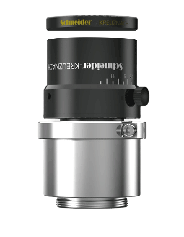 Optical Filter is mounted on industrial Schneider-Kreuznach lens